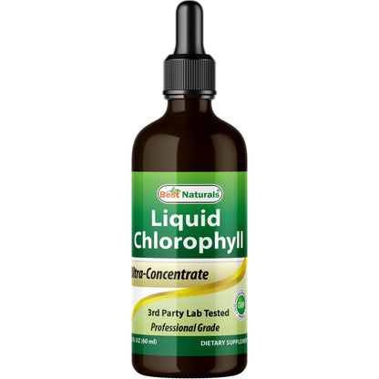 Best Naturals Chlorophyll-Tropfen flüssig 50 mg, 2 Fl Oz – Natürliches Detox, Energie, Verdauung & Hautgesundheit, Vegan, Nicht-GVO, Leichte Absorption