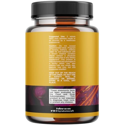 Natures Craft L-Lysin Kapseln - Hochdosiertes L-Lysin Supplement für Augengesundheit, Lippenpflege, Kollagensynthese und Immununterstützung - Essentielle Aminosäure - 1000 mg pro Portion - 100 Kapseln