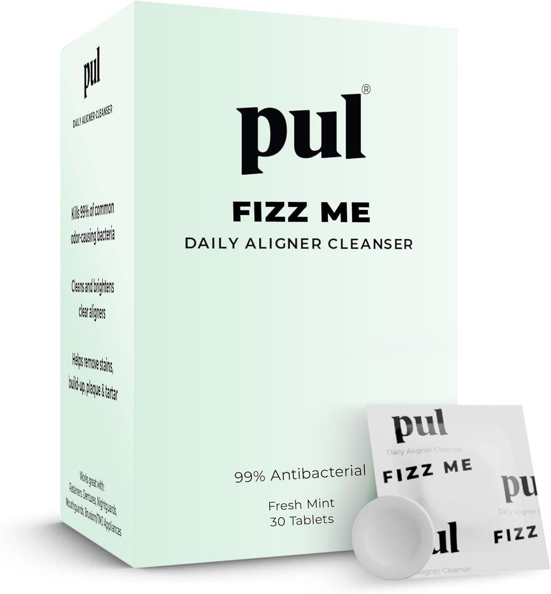 PUL Retainer Reinigungstabletten – Aligner Reiniger für Invisalign und durchsichtige Zahnschienen, tägliche Retainer Reinigungstabletten und Zahnprothesen Reiniger – entfernt Geruch, Verfärbungen und Plaque – 30-Tage-Vorrat