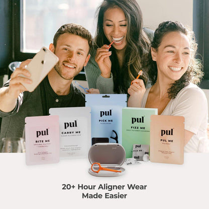 PUL Retainer Reinigungstabletten – Aligner Reiniger für Invisalign und durchsichtige Zahnschienen, tägliche Retainer Reinigungstabletten und Zahnprothesen Reiniger – entfernt Geruch, Verfärbungen und Plaque – 30-Tage-Vorrat