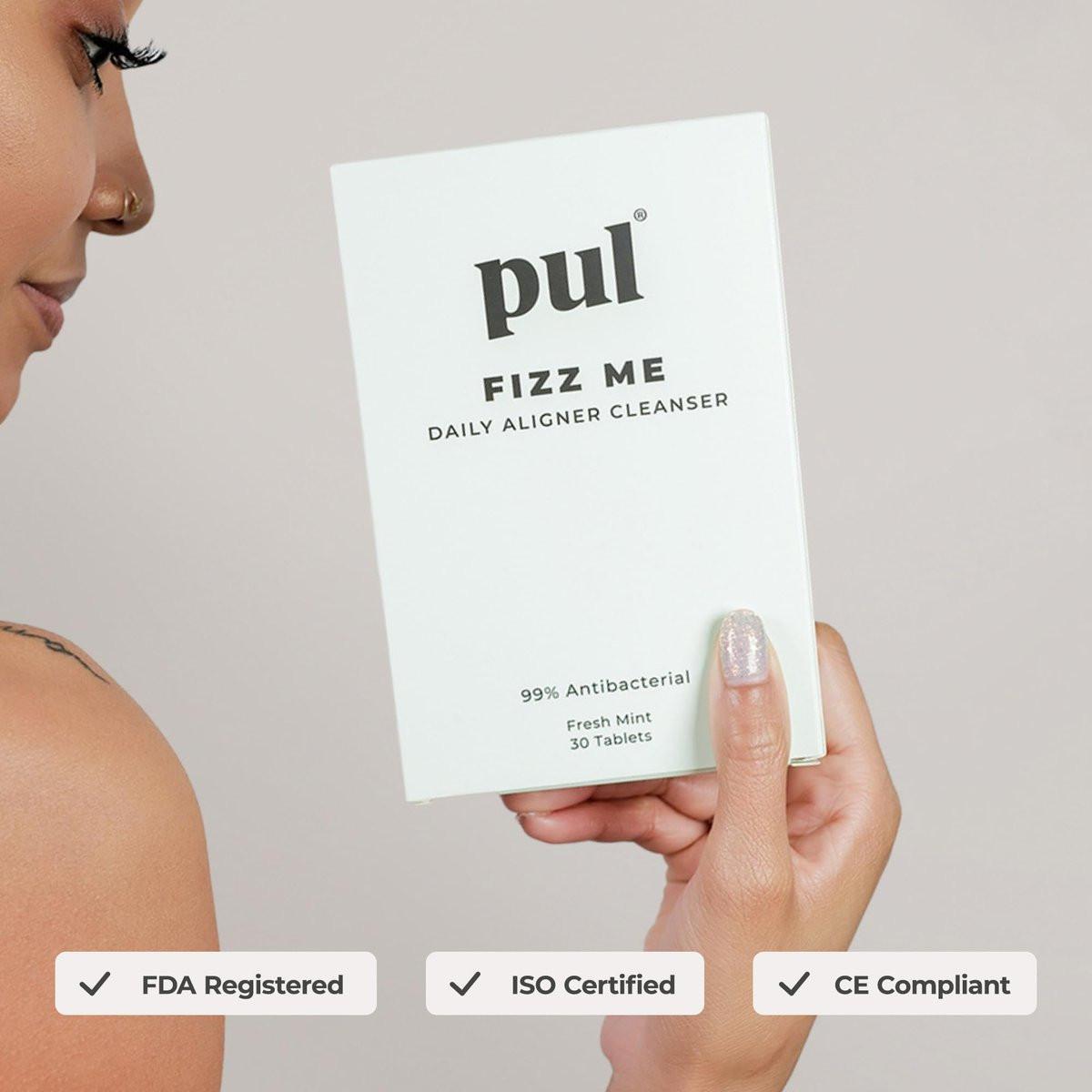 PUL Retainer Reinigungstabletten – Aligner Reiniger für Invisalign und durchsichtige Zahnschienen, tägliche Retainer Reinigungstabletten und Zahnprothesen Reiniger – entfernt Geruch, Verfärbungen und Plaque – 30-Tage-Vorrat