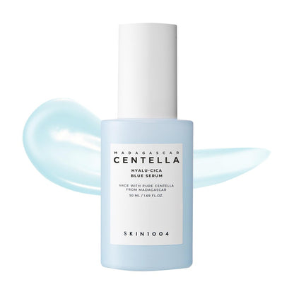 SKIN1004 Hyalu-Cica Blue Serum 1,69 fl.oz (50 ml) – Feuchtigkeitsspendendes Gesichtsserum mit 5 Hyaluronsäuren & Madagaskar Centella Asiatica, Koreanische Hautpflege für tiefe & langanhaltende Feuchtigkeit
