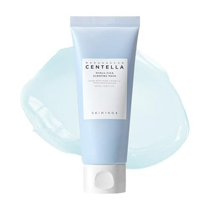 SKIN1004 Hyalu-CICA Sleeping Pack – 100ml Nachtcreme mit Hyaluronsäure, Melatonin und Centella Asiatica für Feuchtigkeit und Regeneration