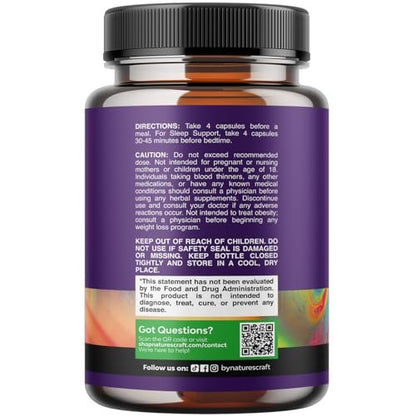 Reines Magnesiumglycinat 400 mg pro Portion – Vegane, hoch bioverfügbare Kapseln für Frauen und Männer – Unterstützt Stimmung, Schlaf und Entspannung – 120 Kapseln