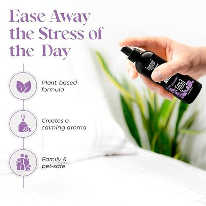 Aromasong Lavendel Kissen Spray für erholsamen Schlaf – Natürliches Bett- und Schlafenszeit-Mist mit ätherischen Ölen zur Entspannung, 118 ml
