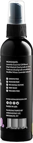 Aromasong Lavendel Kissen Spray für erholsamen Schlaf – Natürliches Bett- und Schlafenszeit-Mist mit ätherischen Ölen zur Entspannung, 118 ml