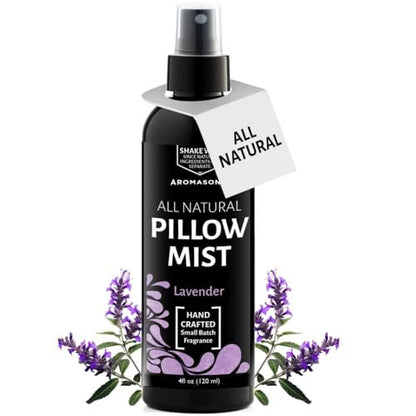 Aromasong Lavendel Kissen Spray für erholsamen Schlaf – Natürliches Bett- und Schlafenszeit-Mist mit ätherischen Ölen zur Entspannung, 118 ml