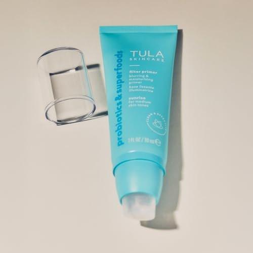 TULA Skin Care Face Filter Blurring and Moisturizing Primer - Supersize Luna, Gleicht Hautton & Rötungen aus, Feuchtigkeitsspendend & verbessert Haltbarkeit von Make-up, 2,02 fl oz