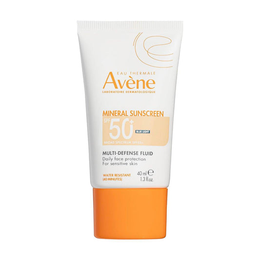 Avène Mineral Sonnenschutz Multi-Defense Fluid getönt LSF 50+, saubere Formel für empfindliche Haut, riffsicher, getönt, nicht weißelnd, Antioxidantien-Schutz, 38 ml