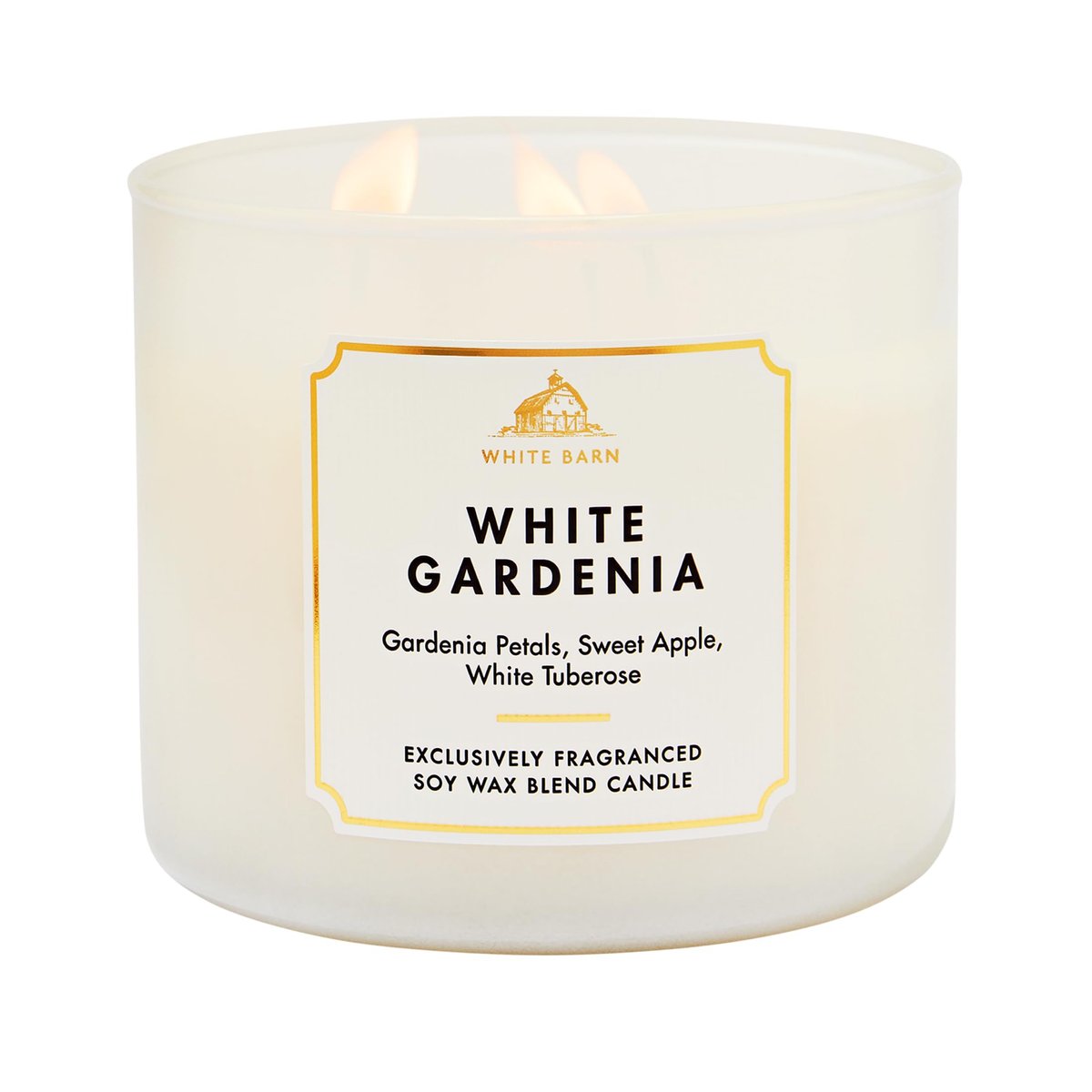 Bath & Body Works Weiße Gardenie 3-Docht-Kerze – Duftkerze für Zuhause – Lang anhaltender, raumfüllender Duft – Hohe Duftölkonzentration – Sojawachsmischung
