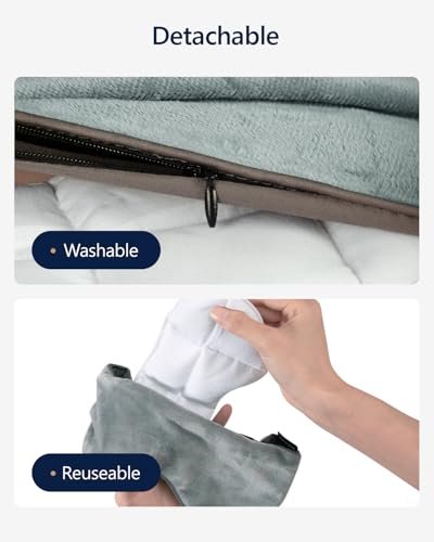 Mr. Sandman Gewichtete Schlafmaske – Verdunkelnde Schlafmaske, Kühlende & Wärmende Kompresse, 0,23 kg, Grau
