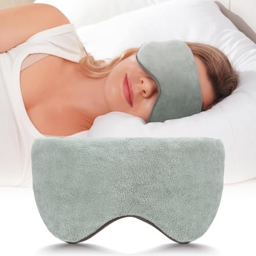 Mr. Sandman Gewichtete Schlafmaske – Verdunkelnde Schlafmaske, Kühlende & Wärmende Kompresse, 0,23 kg, Grau