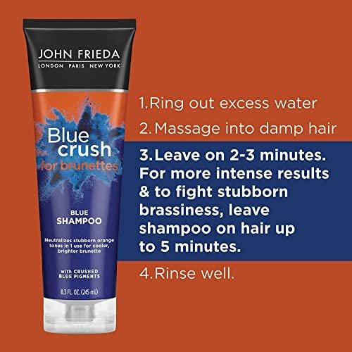 John Frieda Blue Crush Shampoo & Conditioner Set für Brünette – Pflege & kühle Töne für coloriertes & natürliches braunes Haar, 8,3 Unzen (2er-Pack)