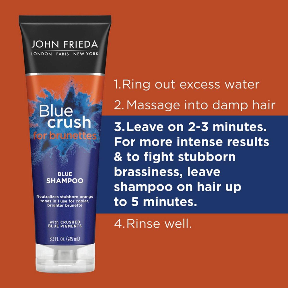 John Frieda Blue Crush Shampoo & Conditioner Set für Brünette – Pflege & kühle Töne für coloriertes & natürliches braunes Haar, 8,3 Unzen (2er-Pack)