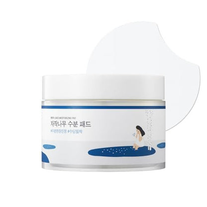 ROUND LAB Birkenfeuchtigkeit Feuchtigkeitspad 80 Stück – Hydratisierende und beruhigende Gesichtspads mit Birkensaft und Hyaluronsäure, kühlend für empfindliche Haut, nicht klebend, koreanische Hautpflege