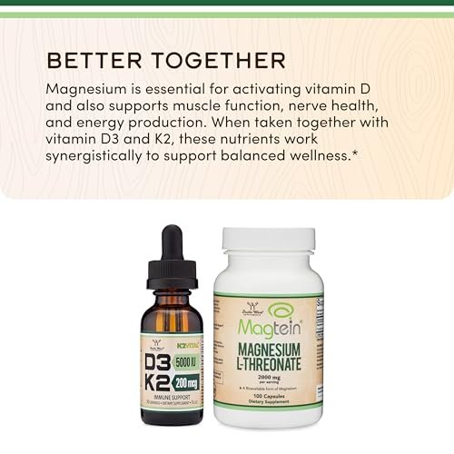 Vitamin D3 K2 5.000 IE Liquid Drops (5.000 IE D3 und 200mcg 99,9% All-Trans patentiertes K2 MK-7 (K2Vital)) Maximale Absorption flüssige Vitamin D Tropfen (30 Portionen) von Double Wood