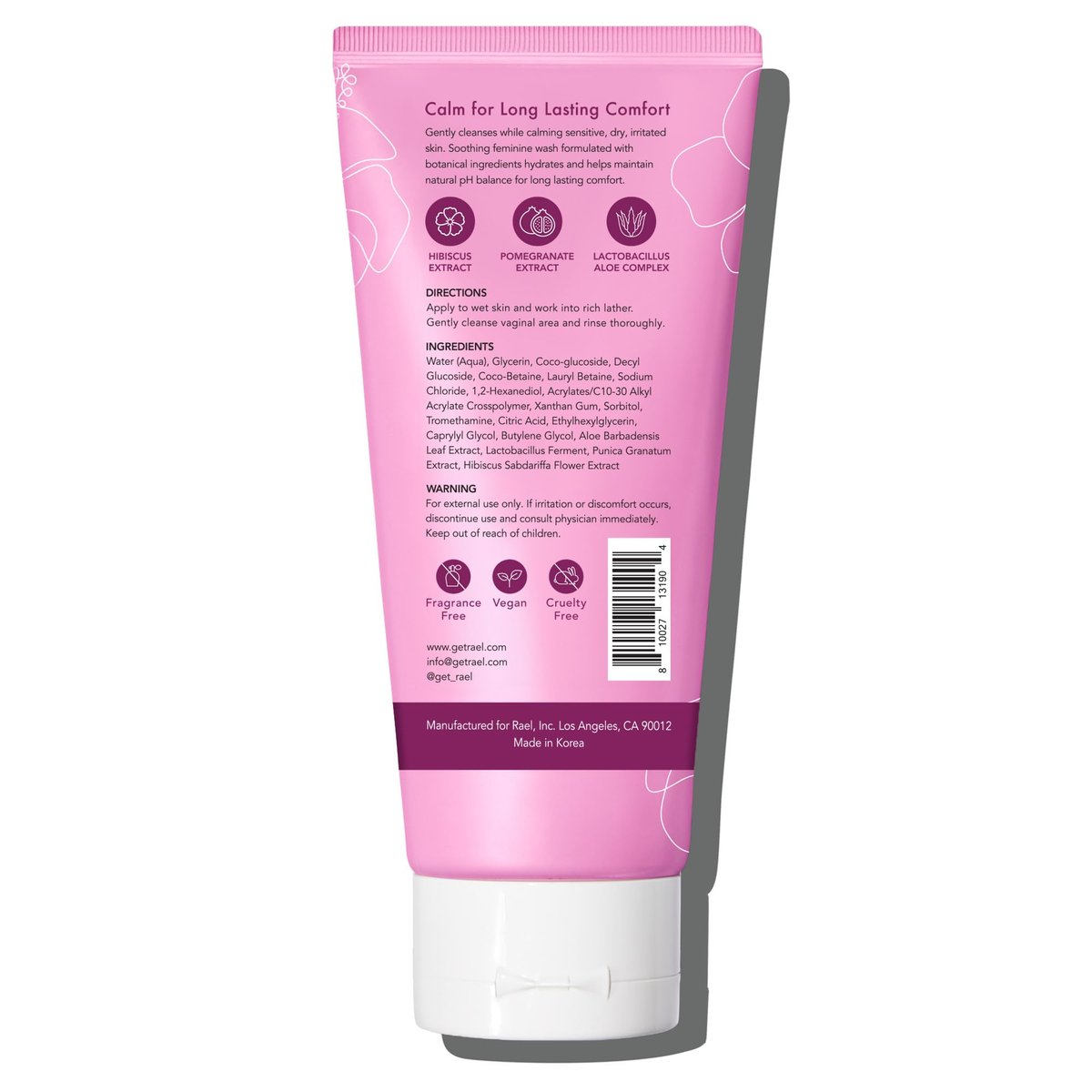 Rael Intimwaschgel, sanfte Gel-zu-Schaum-Formel für Frauen, Intimpflege mit sauberen Inhaltsstoffen (4,4 Fl Oz, 2er-Pack)
