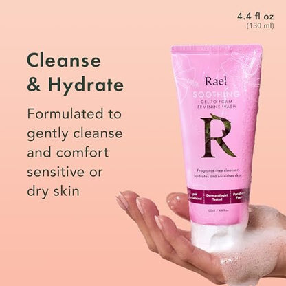 Rael Intimwaschgel, sanfte Gel-zu-Schaum-Formel für Frauen, Intimpflege mit sauberen Inhaltsstoffen (4,4 Fl Oz, 2er-Pack)