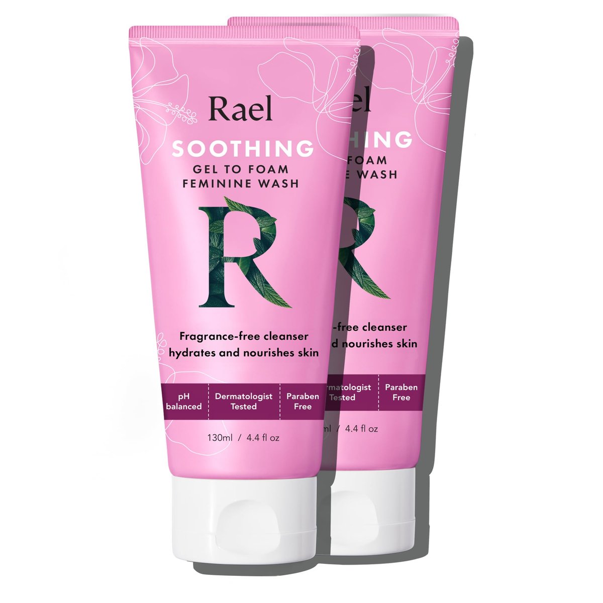 Rael Intimwaschgel, sanfte Gel-zu-Schaum-Formel für Frauen, Intimpflege mit sauberen Inhaltsstoffen (4,4 Fl Oz, 2er-Pack)