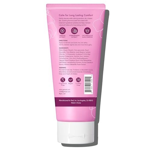 Rael Intimwaschgel, sanfte Gel-zu-Schaum-Formel für Frauen, Intimpflege mit sauberen Inhaltsstoffen (4,4 Fl Oz, 2er-Pack)
