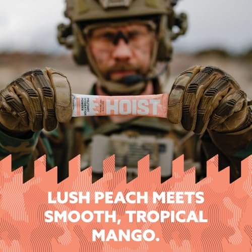 HOIST Electrolyte Drink Mix Sticks – Schnelle Rehydrierung, Militär-Hydrationsformel – Pfirsich Mango (12 Einzelportionen)