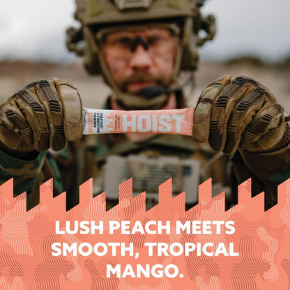 HOIST Electrolyte Drink Mix Sticks – Schnelle Rehydrierung, Militär-Hydrationsformel – Pfirsich Mango (12 Einzelportionen)