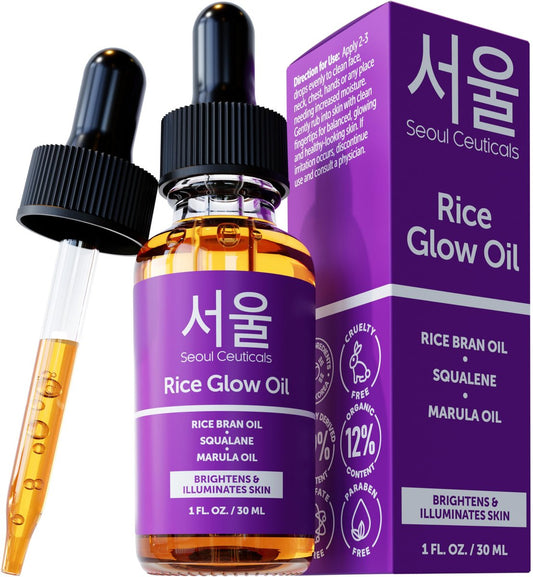 SeoulCeuticals Reiskeimöl für die Haut – Koreanisches Hautpflege-Gesichtsöl mit Squalan und Vitamin E – Tierversuchsfreie K-Beauty-Gesichtspflege 30 ml