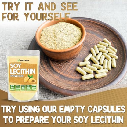 XPRS Nutra Sojalecithin Pulver, lebensmittelecht, Fettemulgator – Geeignet zum Kochen, Backen und mehr – Veganfreundliches Kochhilfsmittel (113 g)