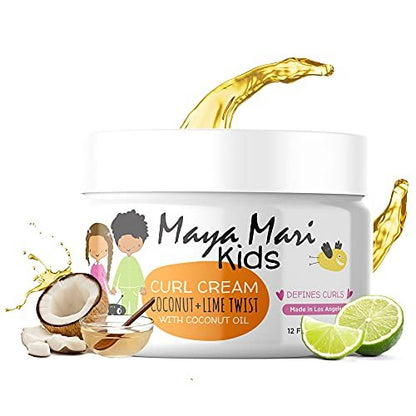 MAYA MARI Kinder Lockencreme mit Kokosöl – Lockenpflege mit Kokos und Limette, 355 ml