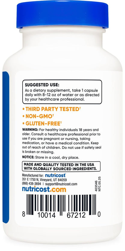 Nutricost Niacin (Flush-Free) Inositol Hexanicotinat 500 mg, 120 Kapseln, Vitamin B3
