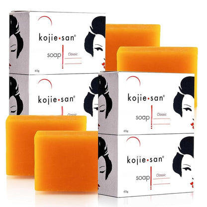 Kojie San Hautaufhellende Seife – Original Kojisäure, Dunkle Flecken Entferner Seife mit Kokos- und Teebaumöl, 65g x 4 Stück