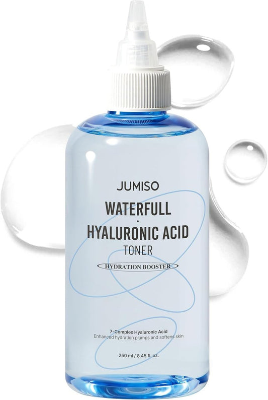 Jumiso Waterfull Hyaluronic Toner 250ml – Feuchtigkeitsspendender Gesichtstoner für alle Hauttypen, tägliche Tiefenhydratation, vegan, parfümfrei