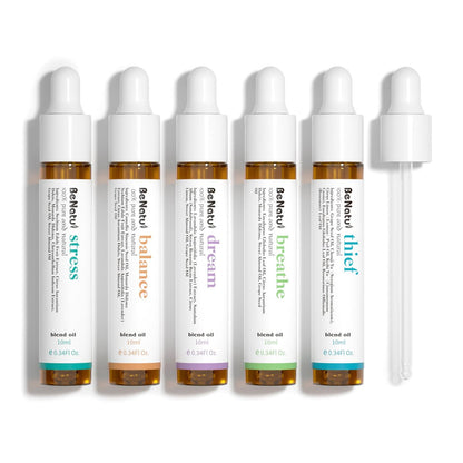 Benatu Ätherische Öle Set – 5er Pack Entspannungsdüfte für Aromatherapie, Diffuser, Massage & Körperpflege (Dream, Breathe, Balance, Stress, Thief)