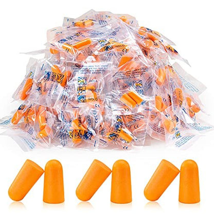 100 Paar Orange Schaumstoff Ohrstöpsel - 33dB NRR Höchster Schutz, Weiche & Bequeme Geräuschunterdrückende Ohrstöpsel für Schlafen, Arbeit, Schnarchen, Bau, Laute Geräusche