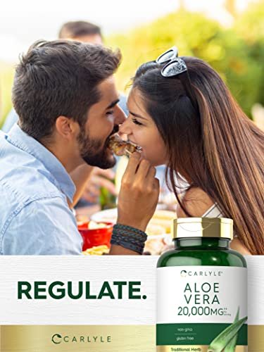 Carlyle Aloe Vera Softgel-Kapseln | 300 Stück | Aloe Vera Gel Nahrungsergänzungsmittel | Non-GMO, Glutenfrei