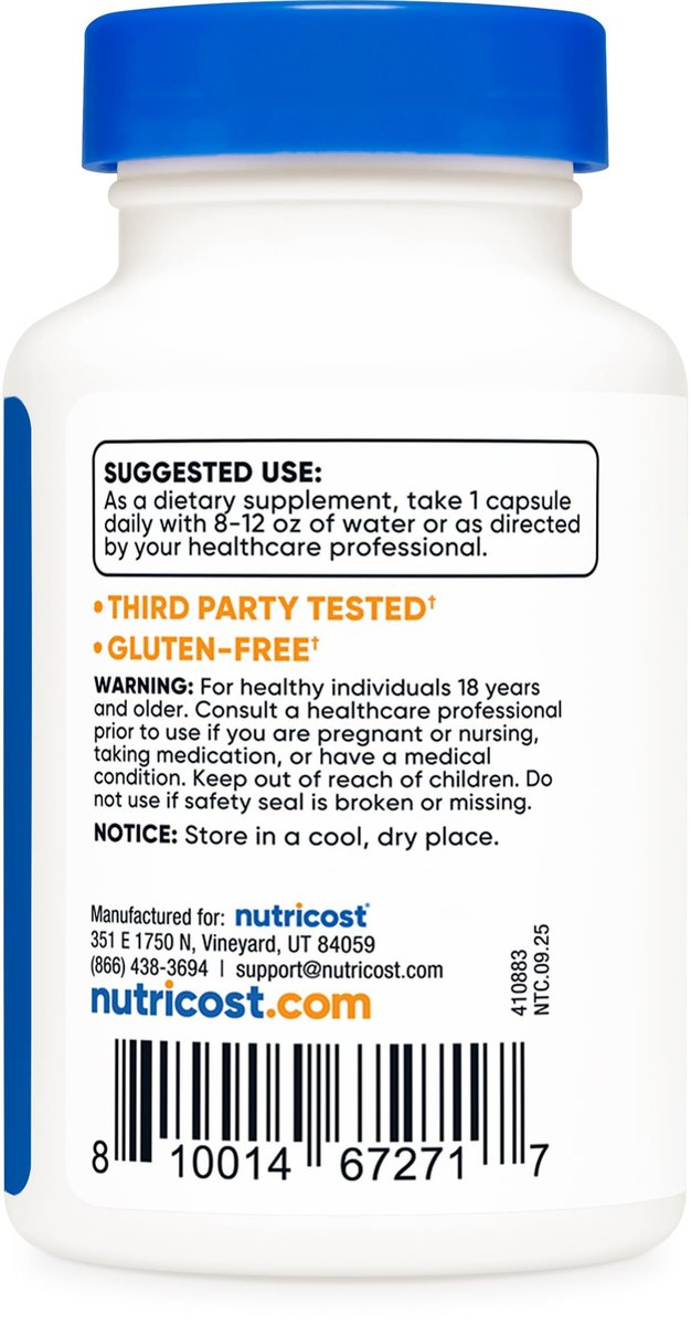 Nutricost Melatonin 3 mg, 240 Tabletten – 3 mg pro Portion, Non-GMO, Glutenfrei