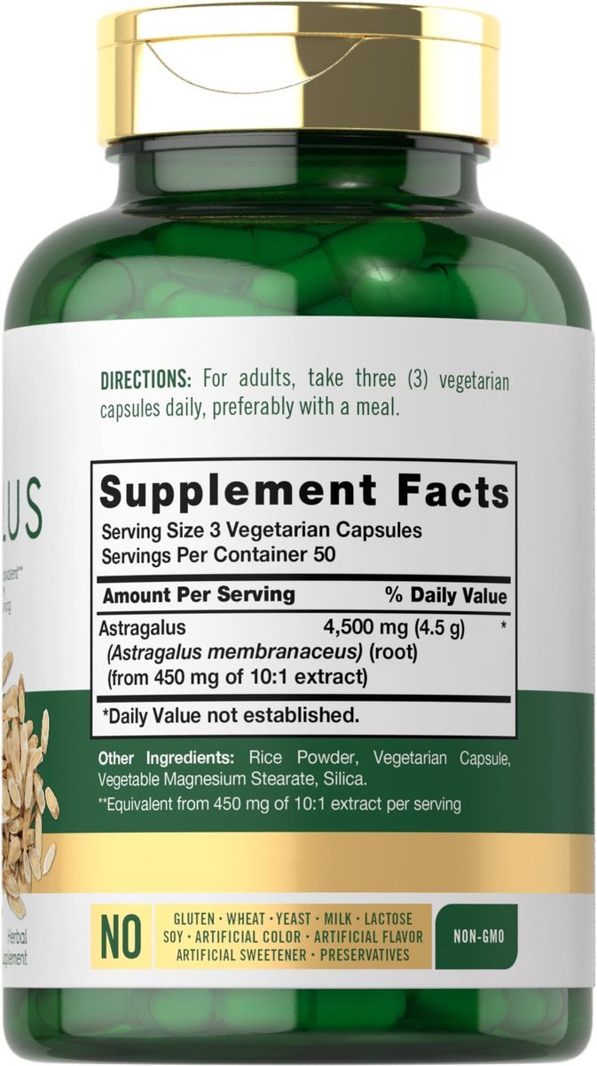 Carlyle Astragalus Wurzel Kapseln | 150 Stück | Vegetarisch, Nicht-GVO, Glutenfrei