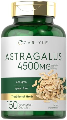 Carlyle Astragalus Wurzel Kapseln | 150 Stück | Vegetarisch, Nicht-GVO, Glutenfrei