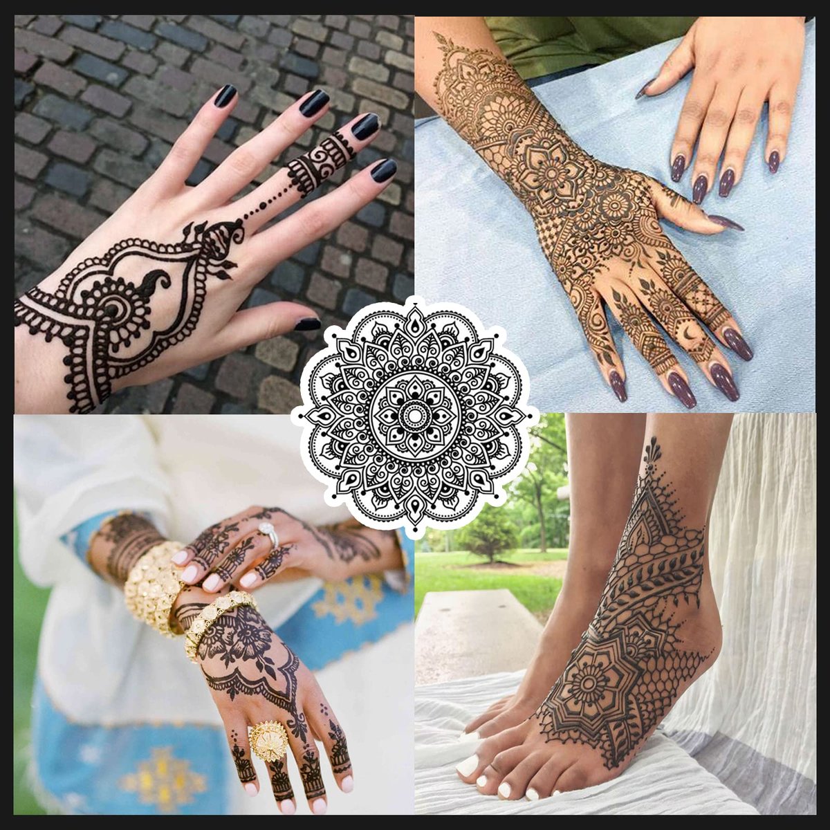 Temporäre Tattoos Set, 4 Stück semipermanente Tattoo-Paste-Kegel, DIY Körperkunst für Frauen, Männer, Jugendliche, mit 3 Farben, 20 Klebe-Schablonen, 1 Flasche, 4 Düsen