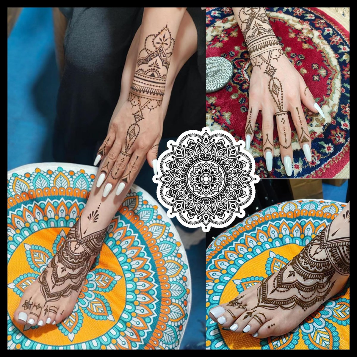 Temporäre Tattoos Set, 4 Stück semipermanente Tattoo-Paste-Kegel, DIY Körperkunst für Frauen, Männer, Jugendliche, mit 3 Farben, 20 Klebe-Schablonen, 1 Flasche, 4 Düsen