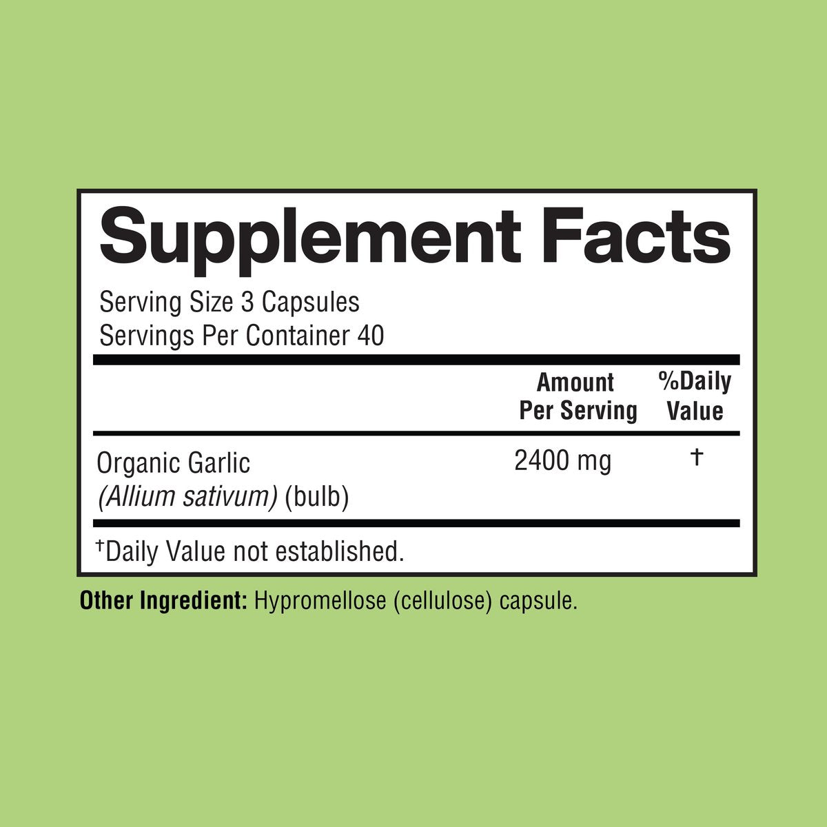 Happi Mi Nutrition Knoblauch Kapseln 2400mg – Aus Bio-Knoblauchzwiebeln, Kalifornien USA Anbau – Natürliches Immununterstützung Supplement, 40-Tage-Vorrat