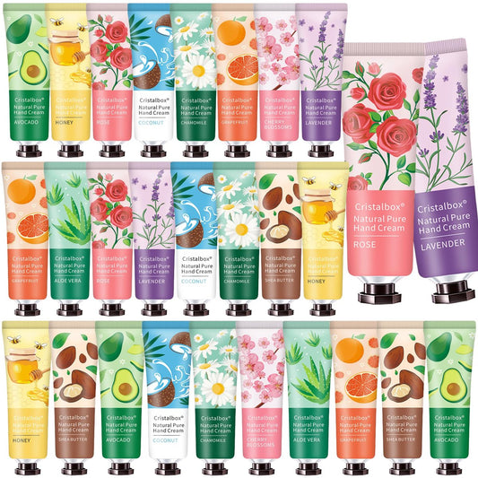 28er Pack Handlotion Geschenke für Frauen, Muttertagsgeschenke, Geschenke für Mama, Lehrer-Dankeschön-Geschenke, Krankenschwestern-Woche-Geschenke, Bulk-Geschenke für Frauen, Teenager-Mädchen, natürliche Duft-Handcreme für trockene, rissige Hände
