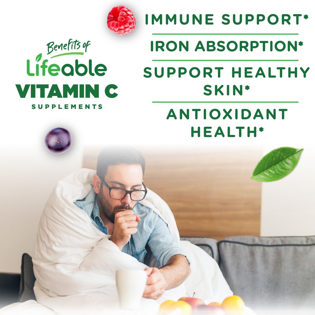 Lifeable Vitamin C Gummies für Erwachsene | 750 mg | Leckerer Orangen-Geschmack | Vegan & Non-GMO | Immununterstützung | 90 Gummis