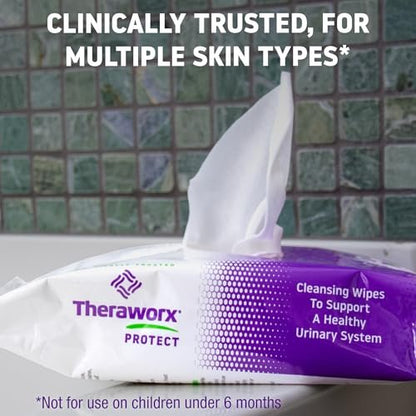 Theraworx Protect 60er-Pack Reinigungstücher zur Unterstützung eines gesunden Harnsystems