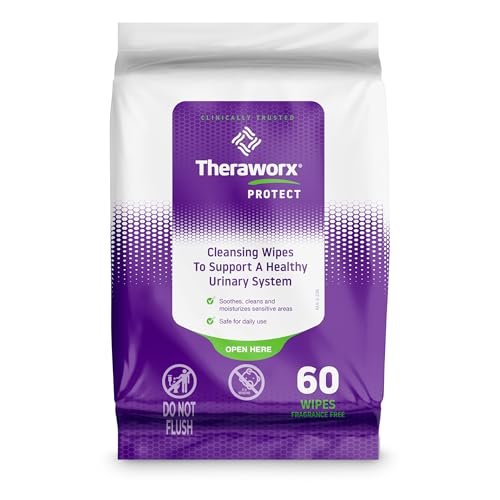 Theraworx Protect 60er-Pack Reinigungstücher zur Unterstützung eines gesunden Harnsystems