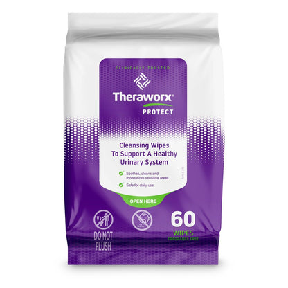 Theraworx Protect 60er-Pack Reinigungstücher zur Unterstützung eines gesunden Harnsystems