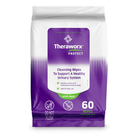 Theraworx Protect 60er-Pack Reinigungstücher zur Unterstützung eines gesunden Harnsystems