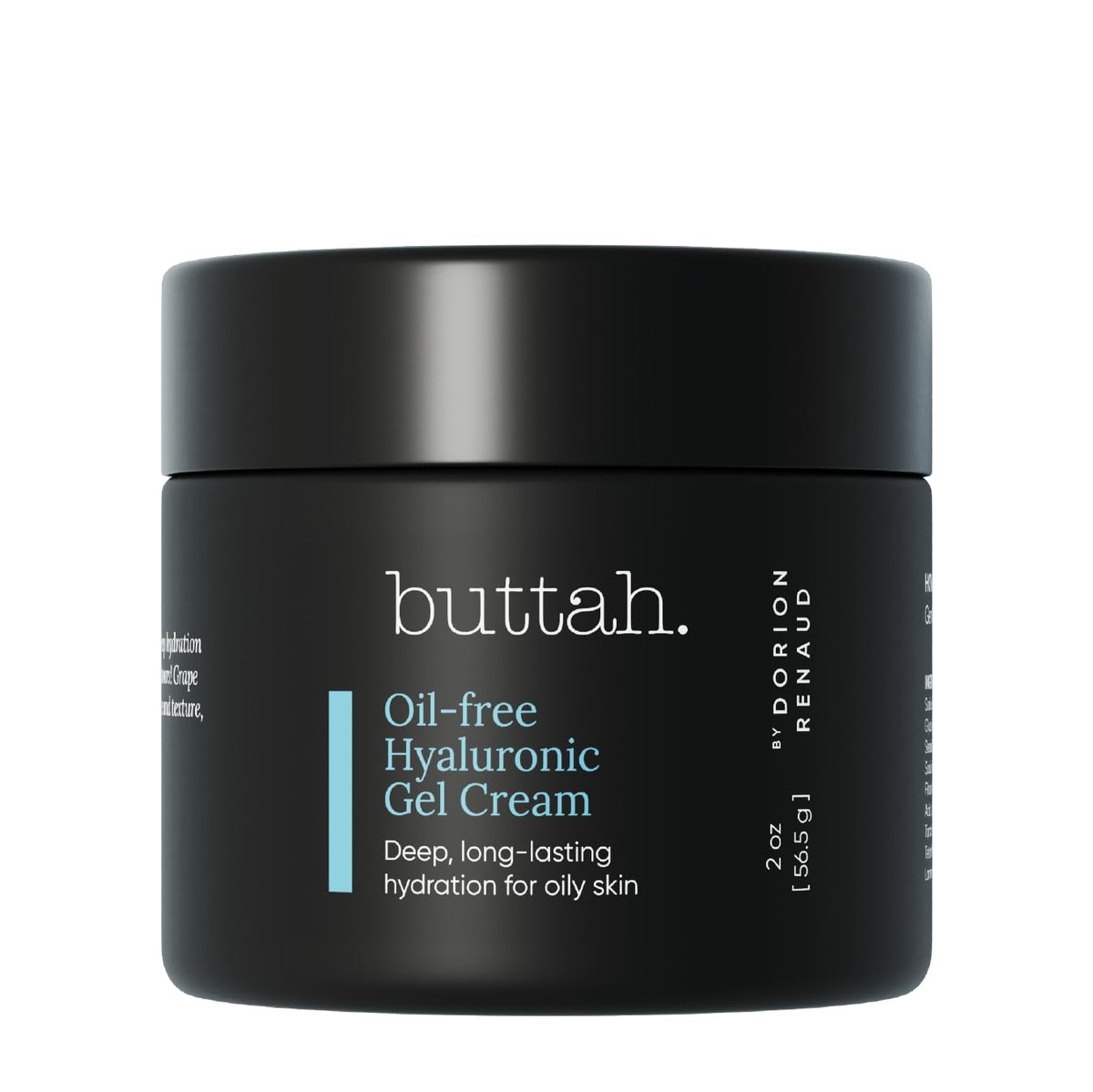 Buttah Skin von Dorion Renaud - Ölfreie Hyaluronsäure-Gel-Creme 59 ml - Tägliche Feuchtigkeitspflege - Hyaluronsäure für tiefe Hydratation - AM & PM Feuchtigkeitscreme - Natürliche Hautpflege - Black-Owned