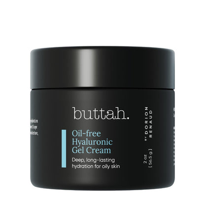 Buttah Skin von Dorion Renaud - Ölfreie Hyaluronsäure-Gel-Creme 59 ml - Tägliche Feuchtigkeitspflege - Hyaluronsäure für tiefe Hydratation - AM & PM Feuchtigkeitscreme - Natürliche Hautpflege - Black-Owned