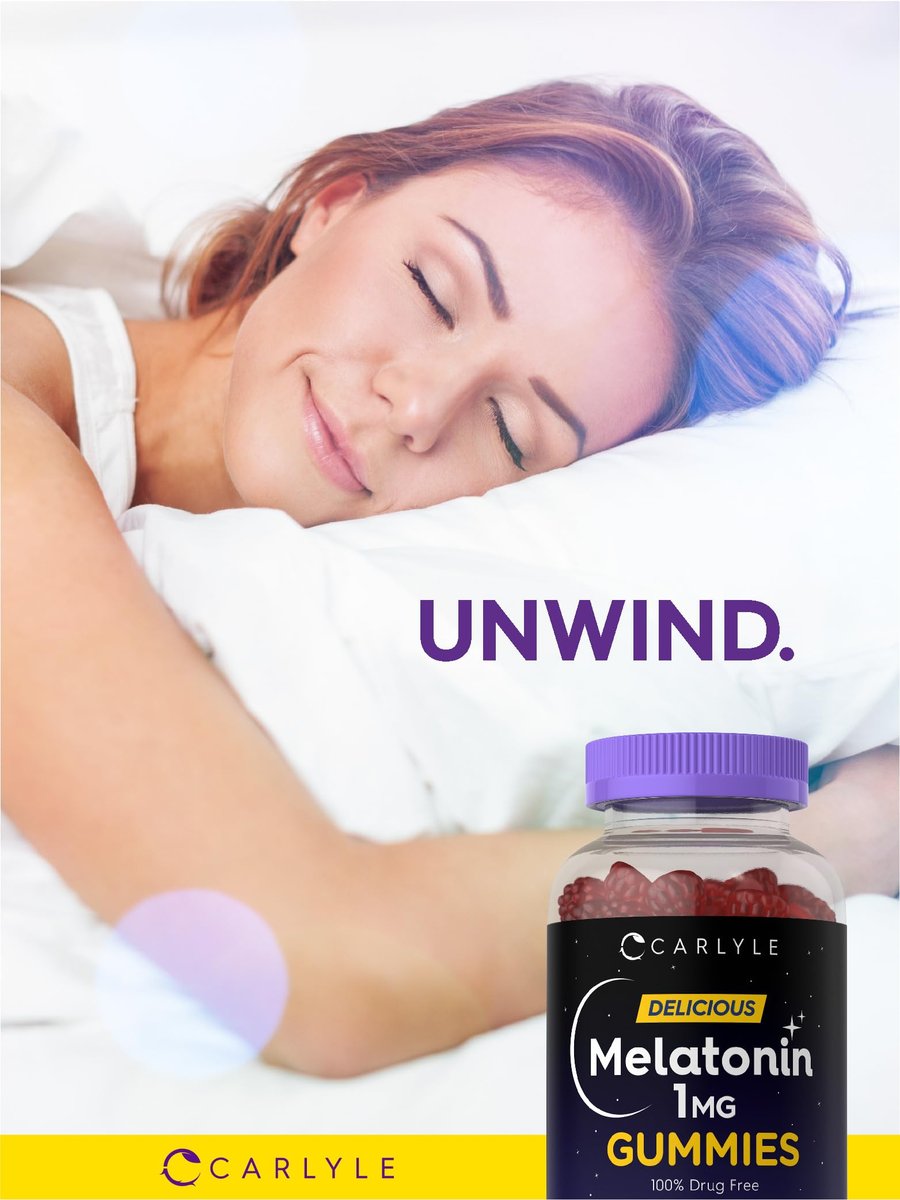Carlyle Melatonin 1mg Gummis – 90 Stück | Fruchtgeschmack | Vegan, Nicht-GVO, Glutenfrei